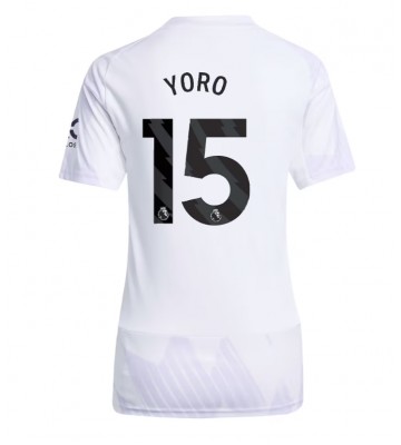 Manchester United Leny Yoro #15 Replika Bortatröja Damer 2025-26 Kortärmad